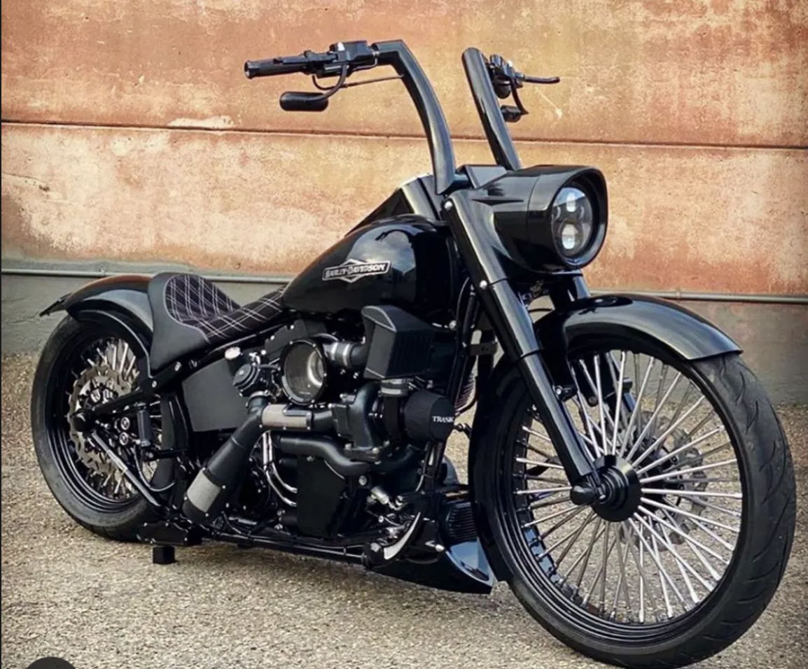 AFK Gen 2 Electric Center Stand for Softails, 1986-2017, Stock Swingarm (Gloss Black)